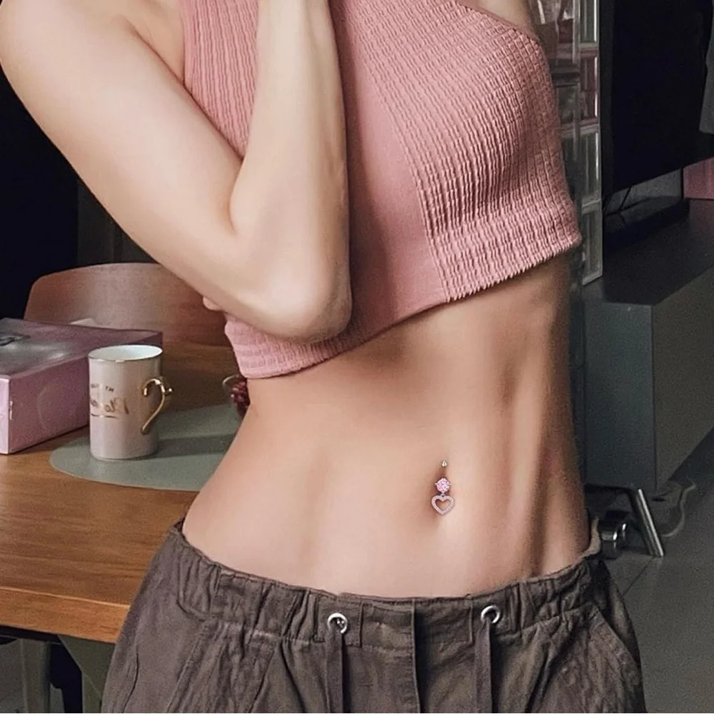🆕 Heart 💕Belly Button Rings! - Picture 2 of 4